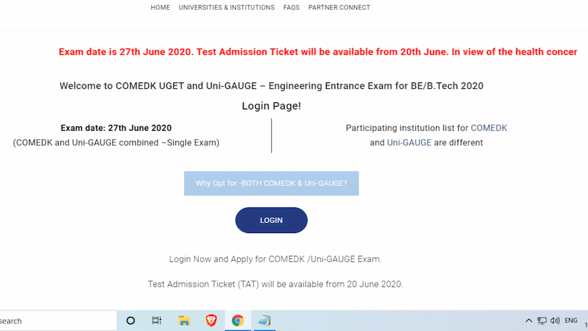 Uni GAUGE 2020 Exam
