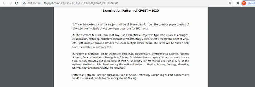 TS CPGET 2020