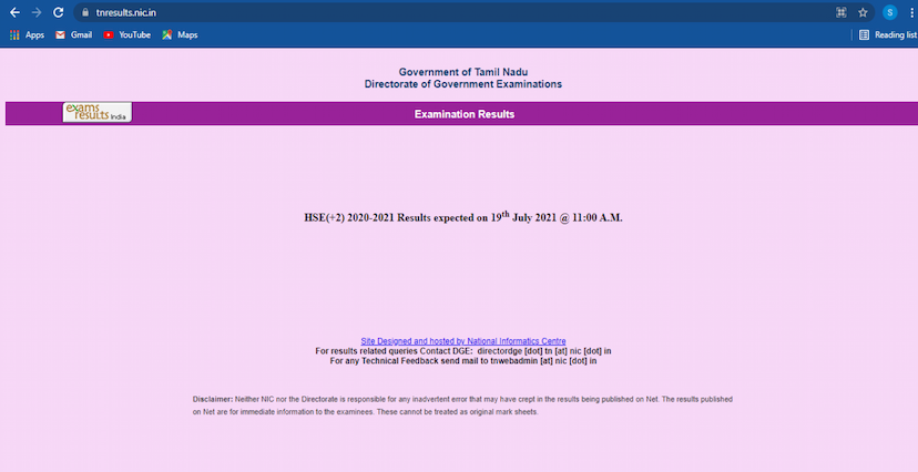 TN 12th class result