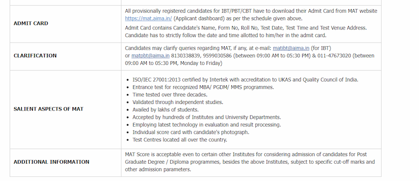 MAT 2023 registration