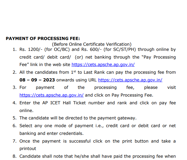 AP ICET 2023 Counselling
