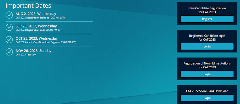 CAT 2023 registration