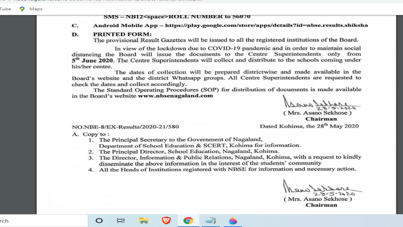 NBSE 10th 12th result