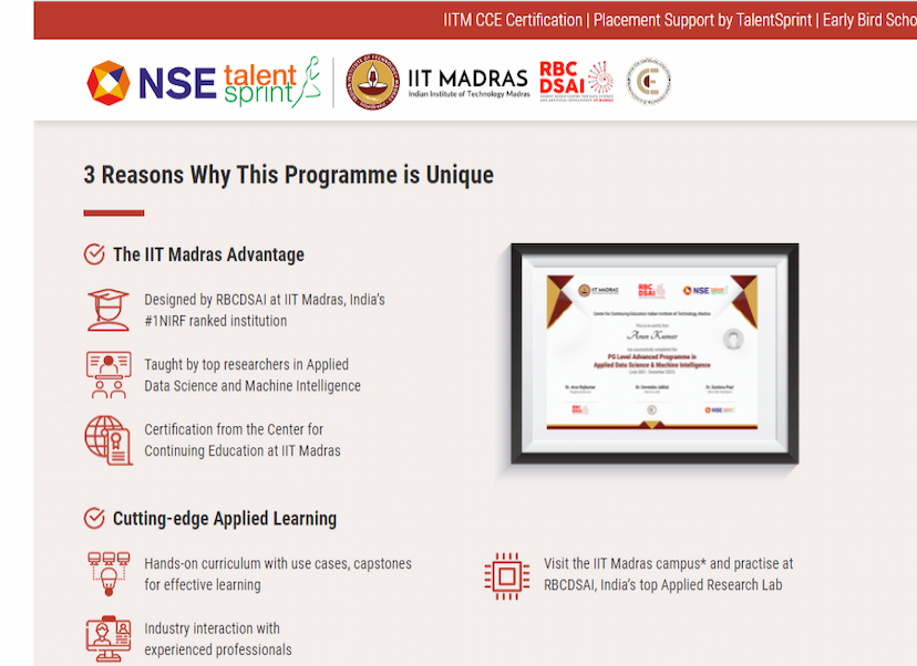 TalentSprint And RBCDSAI