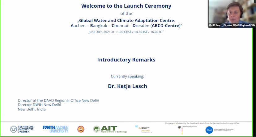 Dr. Katja Lasch, Director, Daad Regional Office, New Delhi, Addressing Launch Of ‘global Water And Climate Adaptation Centre’