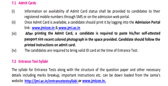 Jamia Millia Islamia admission