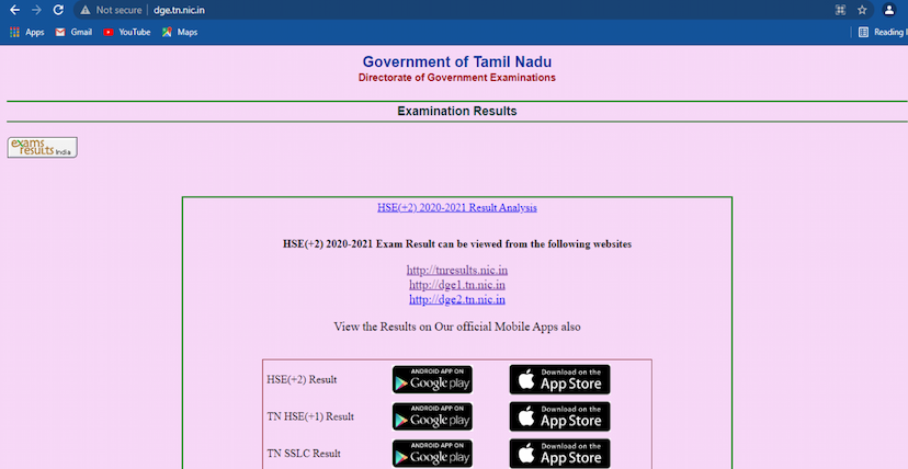Tamil Nadu class 12 results