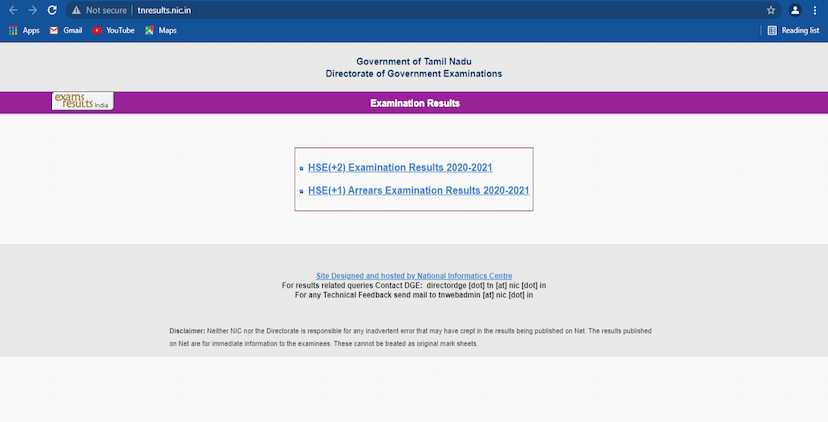 Tamil Nadu class 12 results