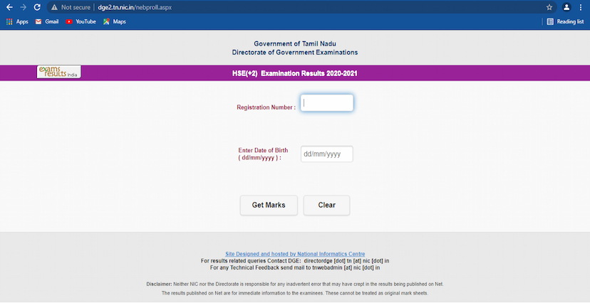 Tamil Nadu class 12 results