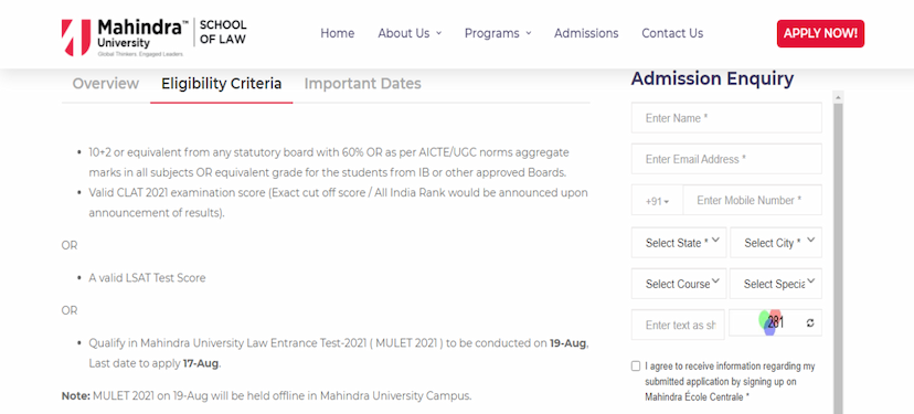Mahindra University launches School of Law