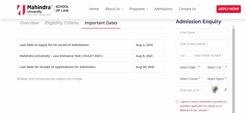 Mahindra University launches School of Law