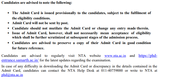 PhD Entrance Test 2023