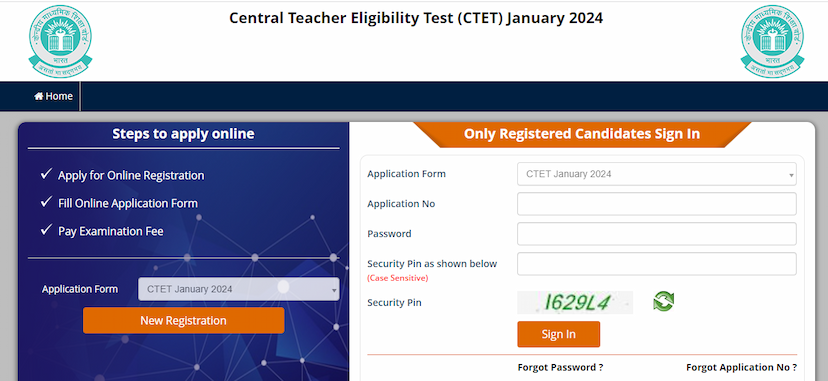 CTET January 2024 Registration
