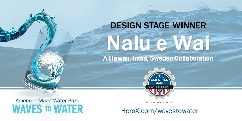 International team comprising IIT Madras wins great 'Waves to Water Prize' International team comprising IIT Madras wins great 'Waves to Water Prize'