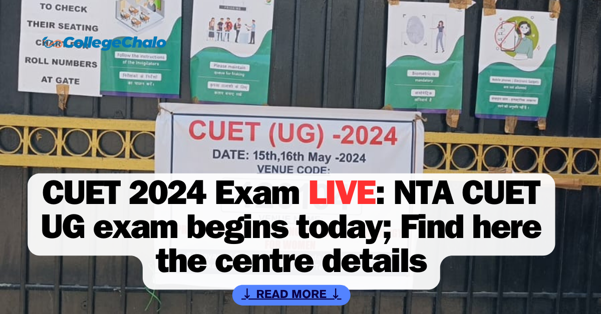 CUET 2024 Exam LIVE: NTA CUET UG exam begins today; Find here the centre details CUET 2024 Exam LIVE: NTA CUET UG exam begins today; Find here the centre details