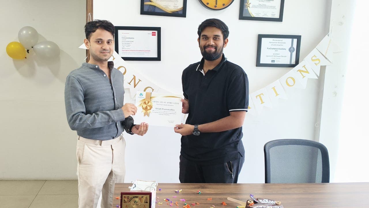 FinChartered Academy student secures great rank FinChartered Academy student secures great rank