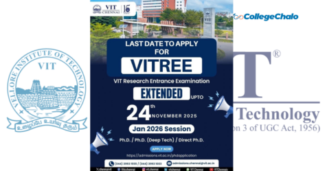 VITREE Deadline Extended: A Great Opportunity for Aspiring Researchers to Join VIT Chennai in January 2026 VITREE Deadline Extended: A Great Opportunity for Aspiring Researchers to Join VIT Chennai in January 2026