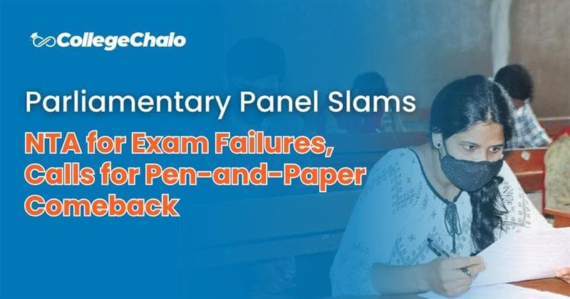 Parliamentary Panel Slams NTA for Exam Failures, Calls for Pen-and-Paper Comeback Parliamentary Panel Slams NTA for Exam Failures, Calls for Pen-and-Paper Comeback