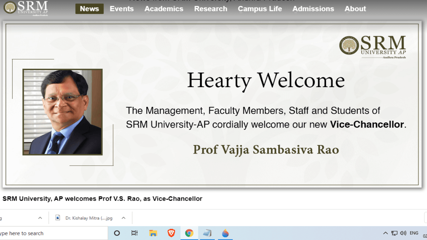SRM AP 2020: Great educational institution gets new VC