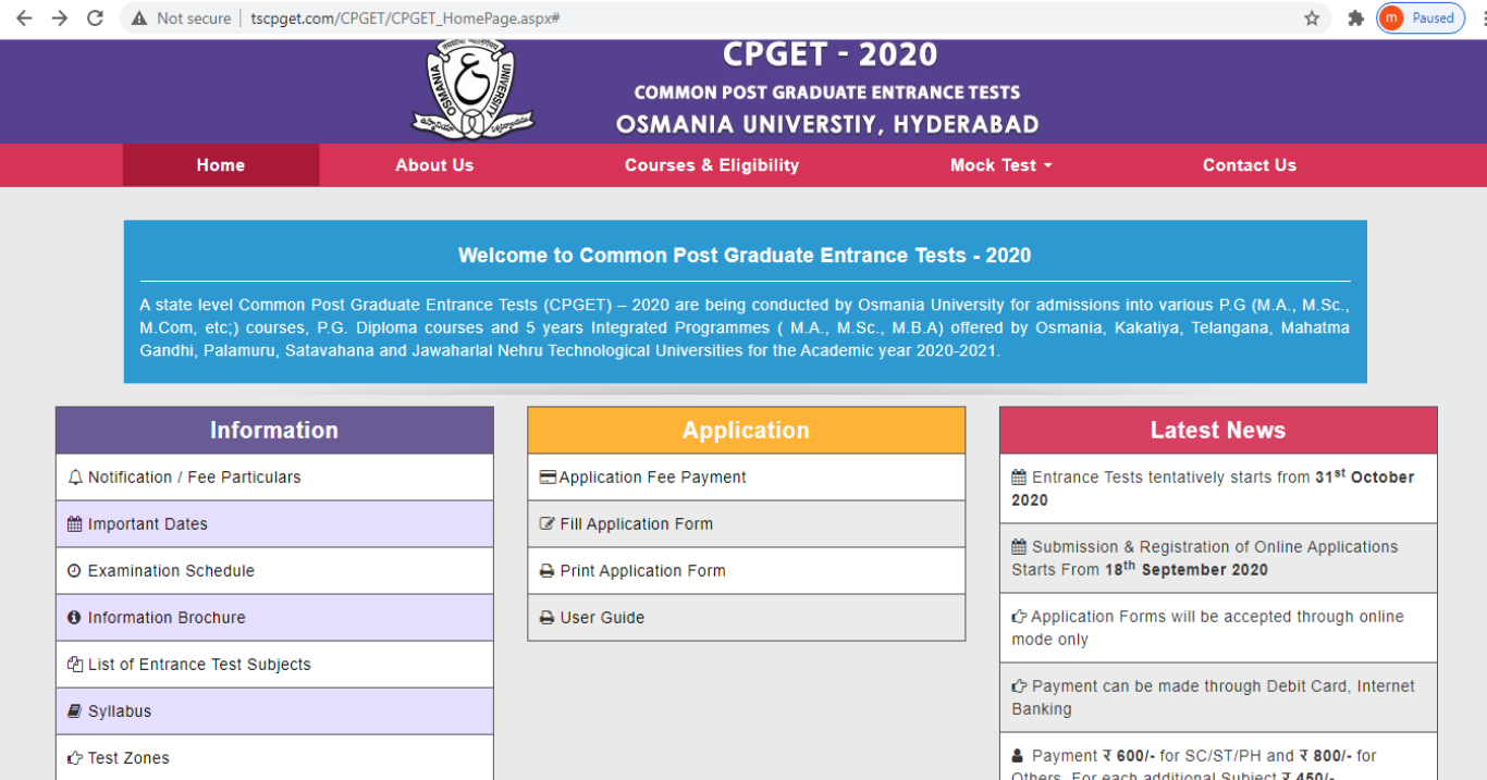 TS CPGET 2020
