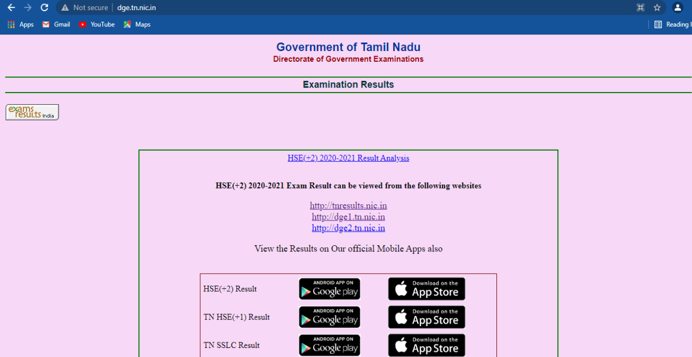 Tamil Nadu class 12 results