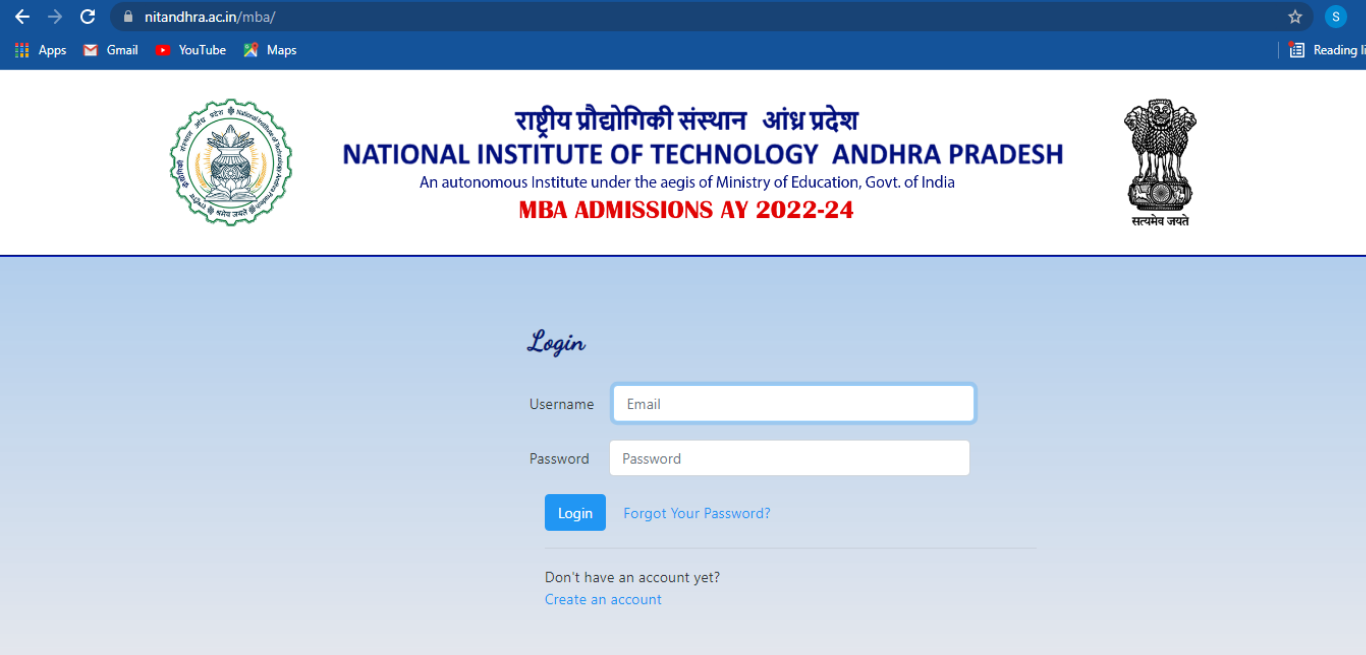 NIT AP MBA admission