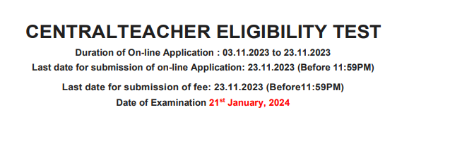 CTET January 2024 Registration