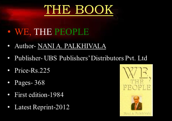 We, The People By Nani A. Palkhivala