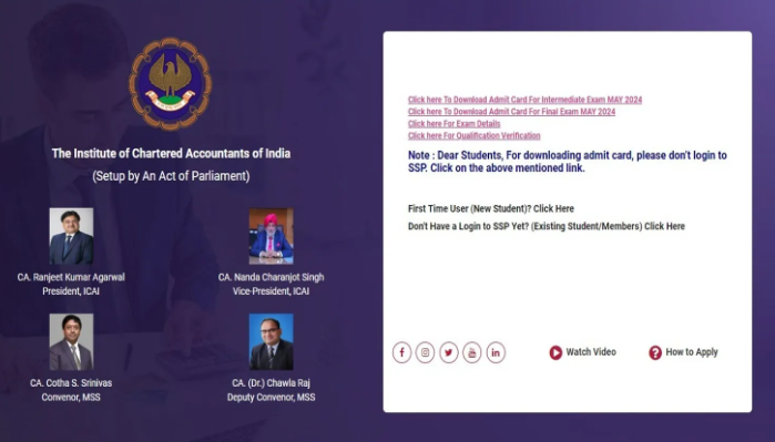 Icai Ca Admit Card 2024 Released Download Now For May Exams